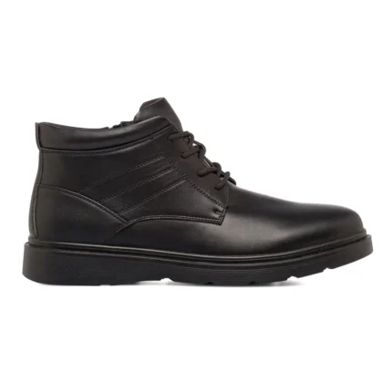 Botines Comfort Negros de Hombre P Soft con Costuras Decorativas